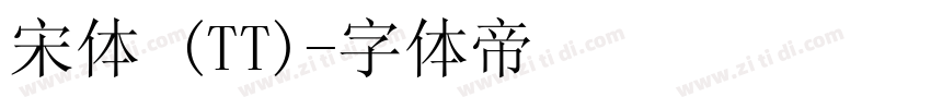 宋体 (TT)字体转换